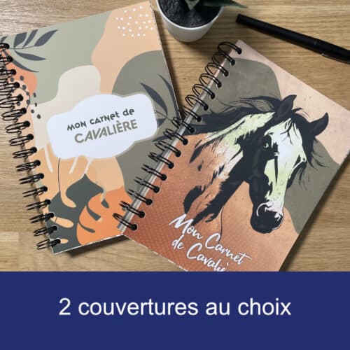 planner équestre cheval partage : 2 couvertures au choix pour le carnet de cavalière